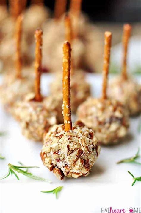 Mini Cheese Ball Bites ~ Cute Easy Festive Yummy Fivehearthome