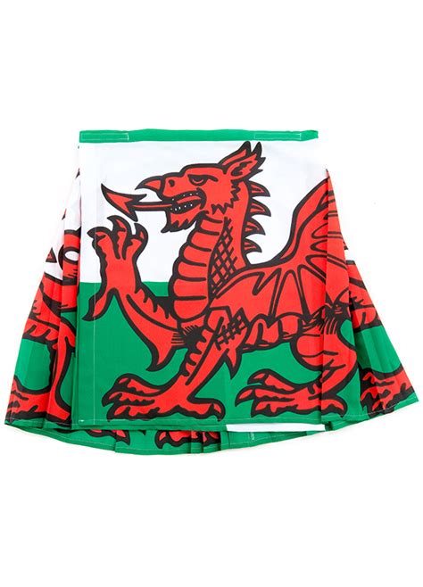Dragon Flag Kilt Welsh Tartan