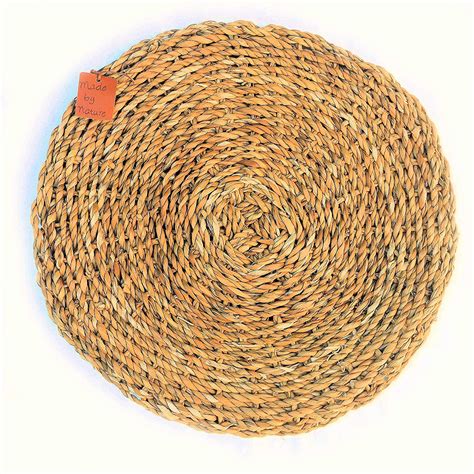Made By Nature Round Woven Seagrass Placemats Set Of 2 Chunky Weave