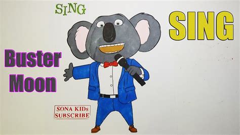 Cool coloring buster moon which you can print on an a4 sheet or color online. Buster Moon Coloring page Sing Movie Characters - YouTube
