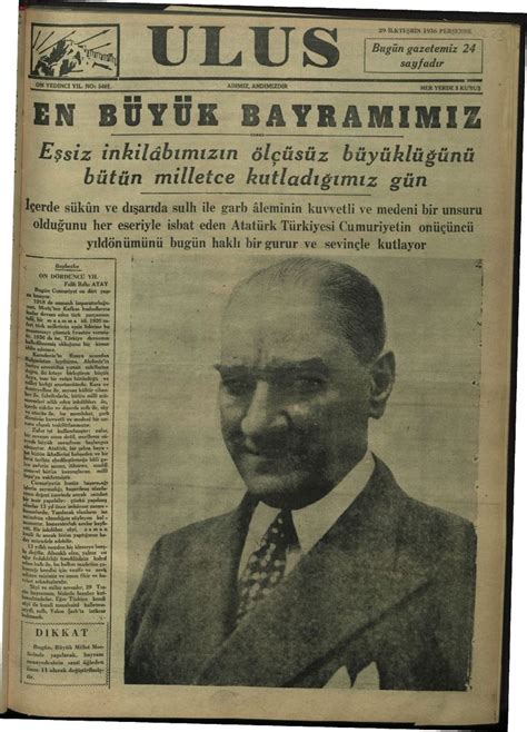 The Front Page Of An Old Newspaper With A Man In A Suit And Tie On It