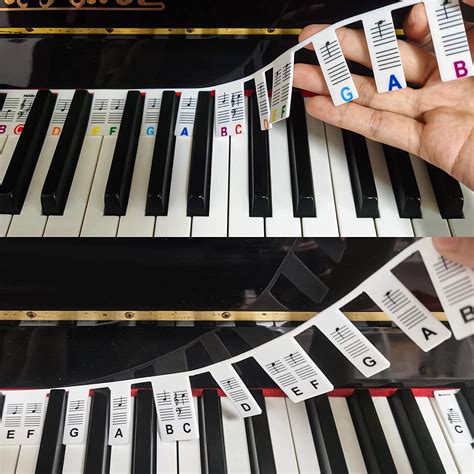 2 Set Removable Piano Keyboard Note Labels Reusable Piano Notes Guide
