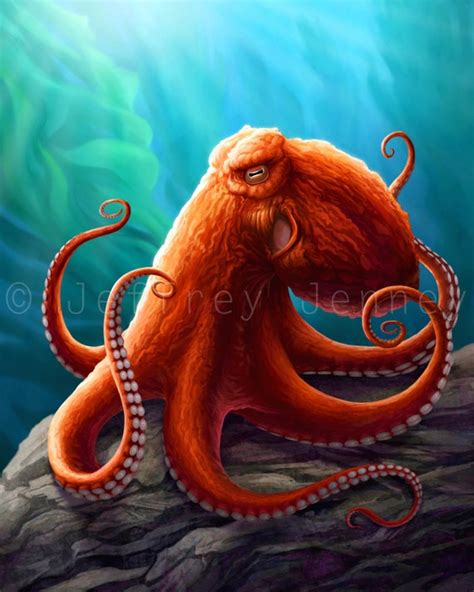 Octopus Painting Fine Art Print From An Original Painting Etsy