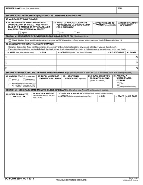 Dd Form 2656 Fill Out Sign Online And Download Fillable Pdf