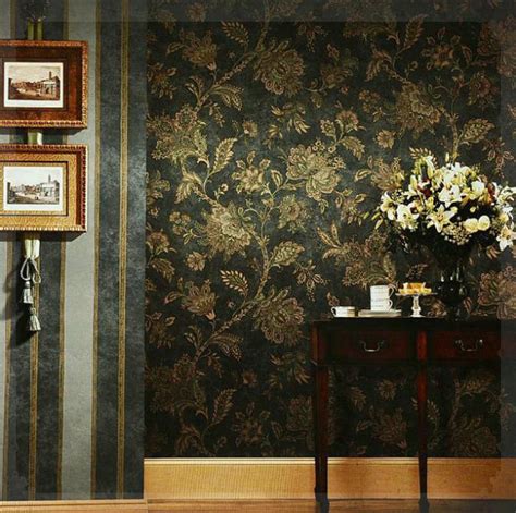 Rustic Black And Gold Wallpaper Vintage Wall Paper