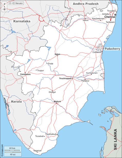 Tamil Nadu Free Map Free Blank Map Free Outline Map Free Base Map