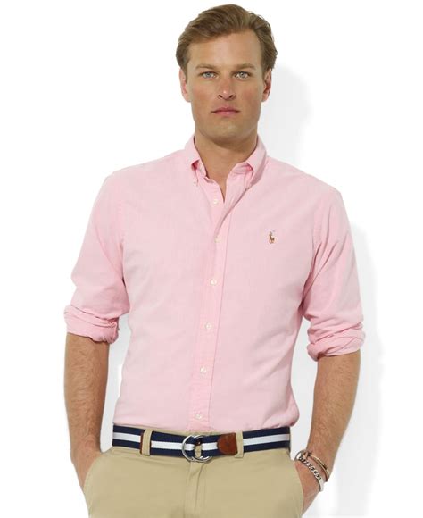 Polo Ralph Lauren Core Classic Fit Oxford Shirt In Pink For Men Lyst