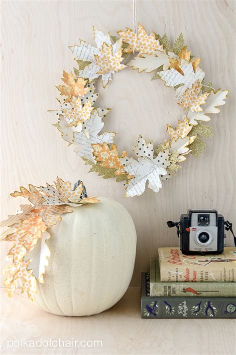 Paper Leaf Autumn Wreath Tutorial And Lots Of Gorgeous Fall Wreath Ideas