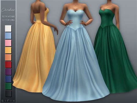 Sims 4 Cc Custom Content Clothing Ball Gown Sims 4 Dresses