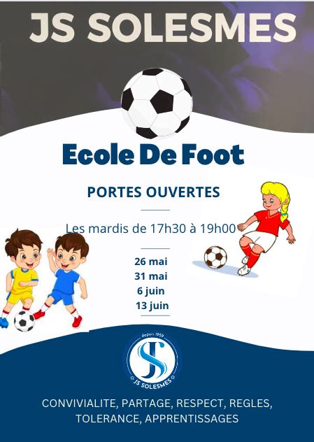 Actualit Portes Ouvertes Ecole De Foot Club Football Jeunesse