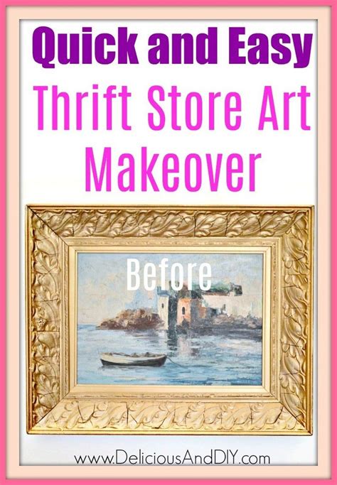 Helping you diy your home one awesome project at a time. Quick and Easy Way to Upcycle Thrift Store Wall Art ...