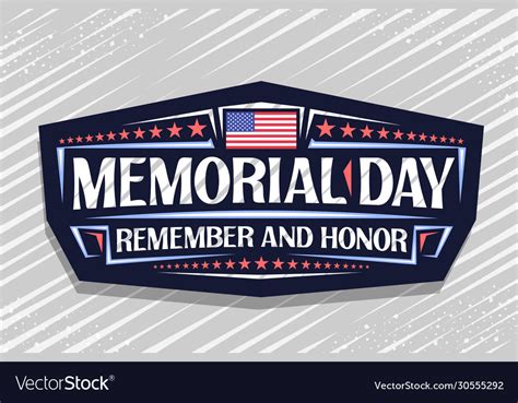Logo For Memorial Day Royalty Free Vector Image