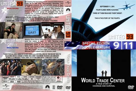 United 93 World Trade Center Double Feature Movie Dvd Custom Covers