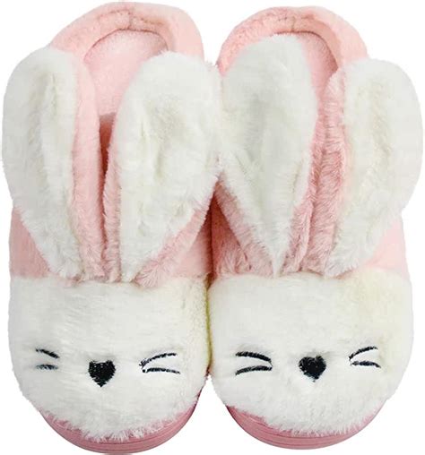 Pink Bunny Slippers Shoes Women Clothing Shoes And Jewelry