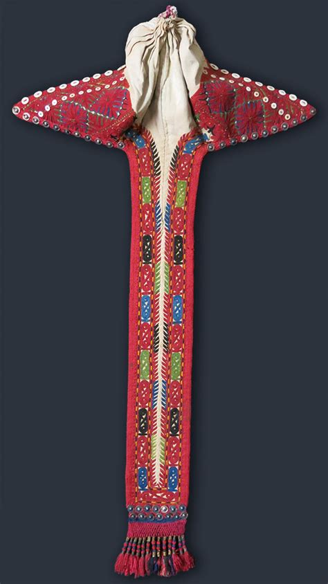 Central Asia Kyrgyz Ceremonial Long Tail Hat Chach Kep Turkishfolkart
