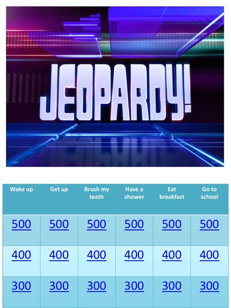Jeopardy Daily Routines Pdf