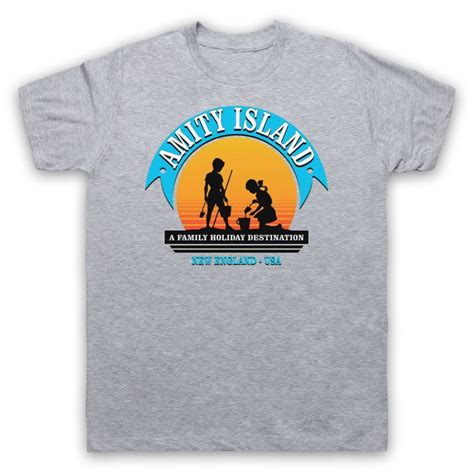 Amity Island Tourist Jaws Shark Unofficial T Shirt Mens Ladies Kids