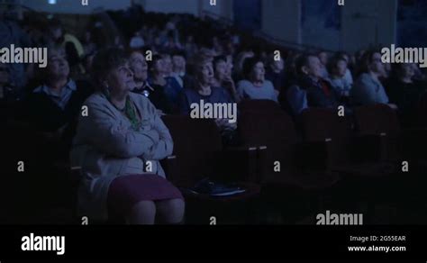 Audience In Dark Cinema Hall Stock Video Footage Alamy