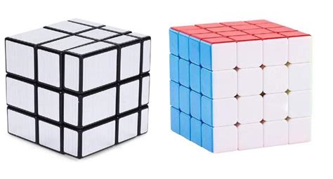 Enorme Cube Combos Of High Speed 4x4x4 And 3x3x3 Silver Mirror High