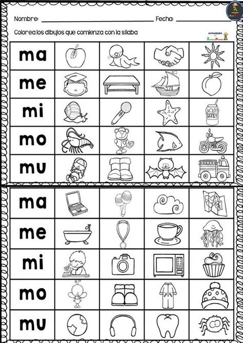 Two Worksheets With Different Words And Pictures To Be Used In The Spanish Language
