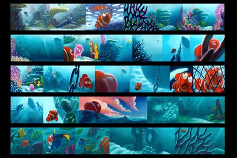 Finding Nemo Storyboard Color Key Pastels Pixar Disney Concept