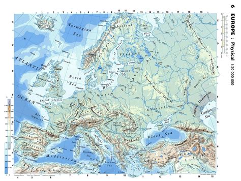 Large Detailed Physical Map Of Europe Europe Mapsland
