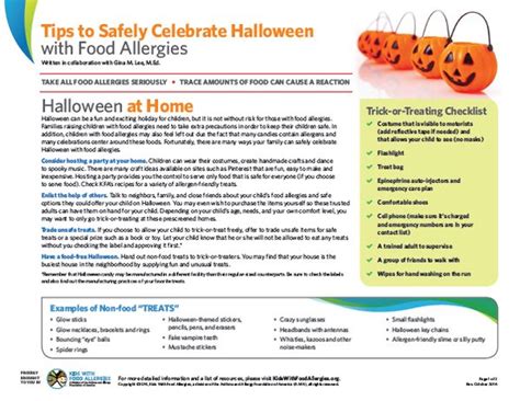 Halloween Handout Safely Celebrate Halloween At Home And At School