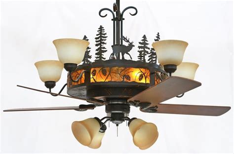 Cedarcrest Chandelier Ceiling Fan Rustic Lighting And Fans