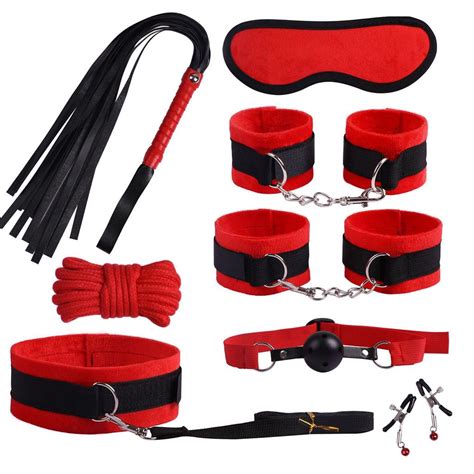 Buy Game Suit Adult Handcuffs Ball Whip Kit Bondage Set Couple Sm Sex Toys At Affordable Prices