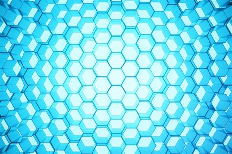 Premium Photo Abstract Blue Of Futuristic Surface Hexagon Pattern