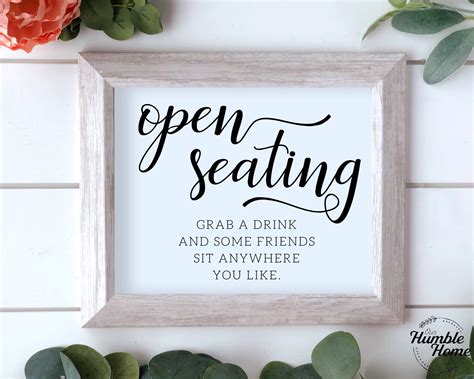 Open Seating Grab A Drink And Some Friends Sit Anywhere You Etsy