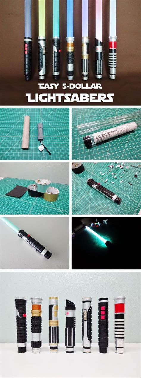 Easy 5 Lightsabers Star Wars Diy Star Wars Crafts Diy Lightsaber