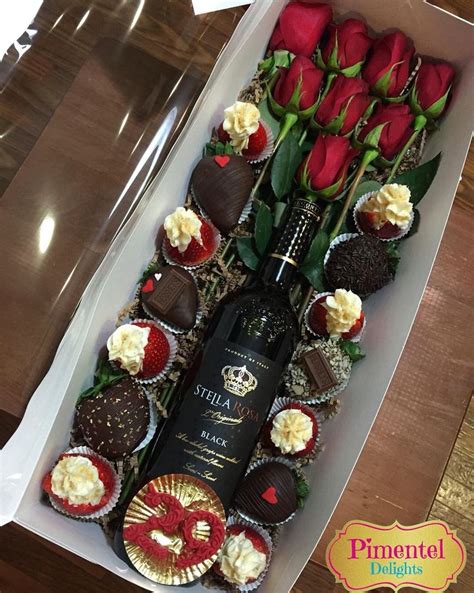 Buy/send flowers and chocolate gift baskets with igp. Cream cheese and chocolate covered strawberries, Stella ...
