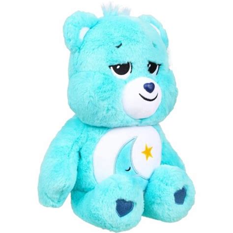 care bears bedtime bear moon star dreams sleepy aqua blue 16 plush large toy basic fun 1 unit