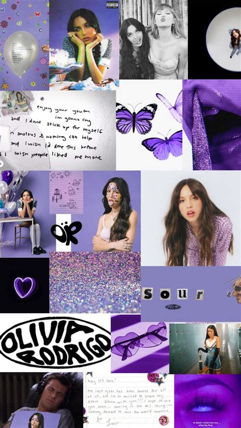 The Collage Has Purple And Black Images On It Including An Image Of A