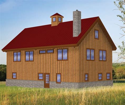 Pre Designed Wood Barn Home Ponderosa Country Barn 1872 Sq Ft By