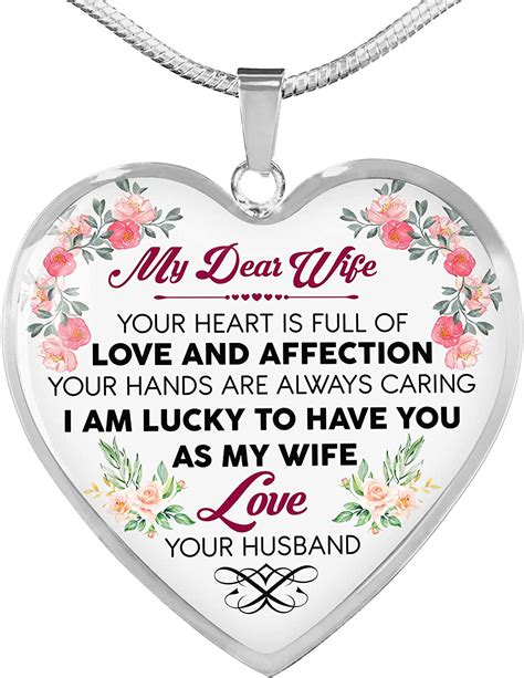 Teezwonder Pendant Necklace With Chain My Dear Wife T For