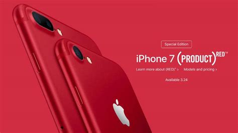 Apple Unveils A Special Red Edition Of Iphone 7 And 7 Plus Iphone Se
