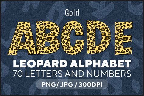 Gold Leopard Alphabet Graphic By Fromporto · Creative Fabrica