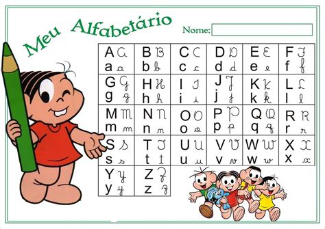 Alfabeto Turma Da Monica Atividade Português