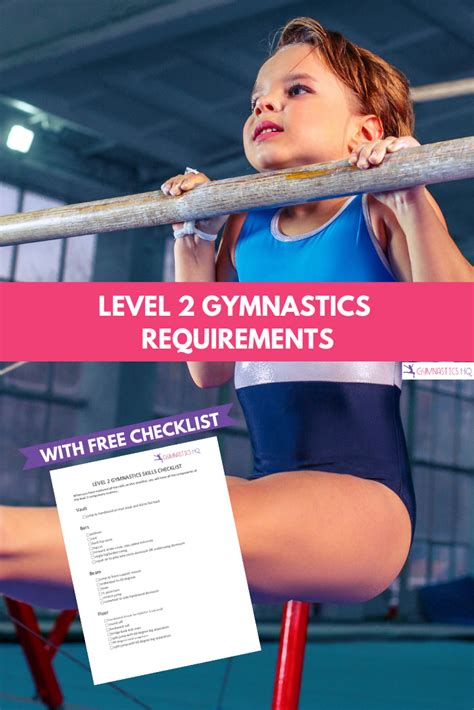 level 2 gymnastics requirements with printable checklist of skills gymnastics for beginners