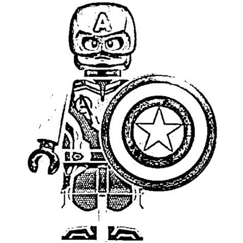 Lego Captain America Coloring Pages Lego Captain America Drawing