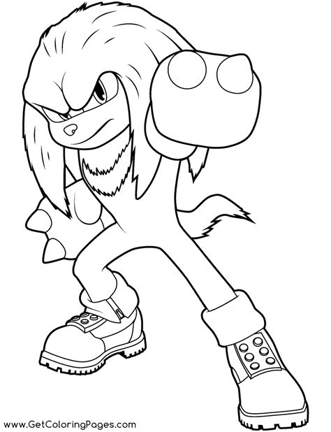 Sonic Knuckles De Sonic 2 Movie Coloring Pages Sonic The Hedgehog 2