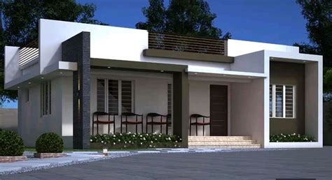 1050 Square Feet 3 Bedroom Single Floor Contemporary Style House And