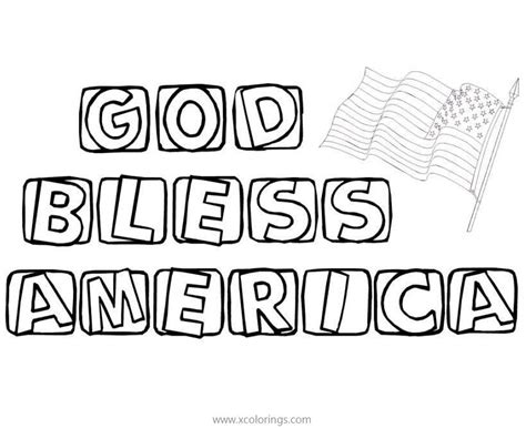 4th Of July Coloring Pages God Bless America
