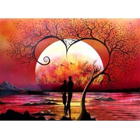 Romantic Lovers Night Diamond Painting Kits Full Drill Paint With