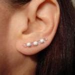 Ear Pins Sterling Silver Filled And Faceted Polished Clear Crystal