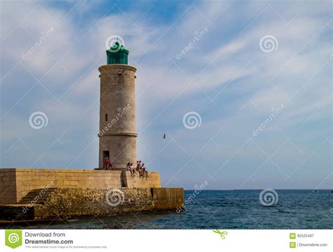 Port Of Cassis Lighthouse Editorial Photography Image Of Colorful