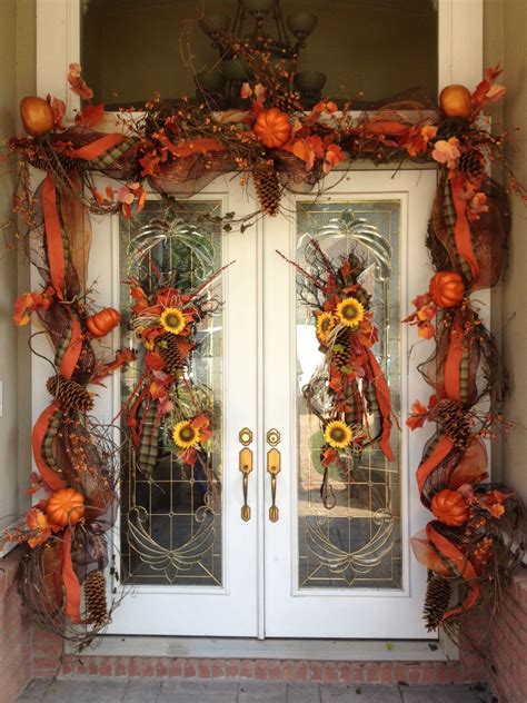 Fall Doorway Design By Flowers And
