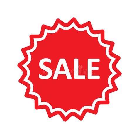 Sale Sign Red Sale Sticker Online Shop Promotion Banner Isolated